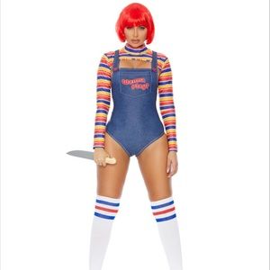 Sexy Chucky Doll Halloween Costume with Wig NWT